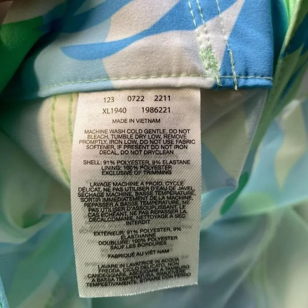 Columbia Sportswear Men's Sz S Swim Trunks  Blue/Green Floral  Regular Fit New‎